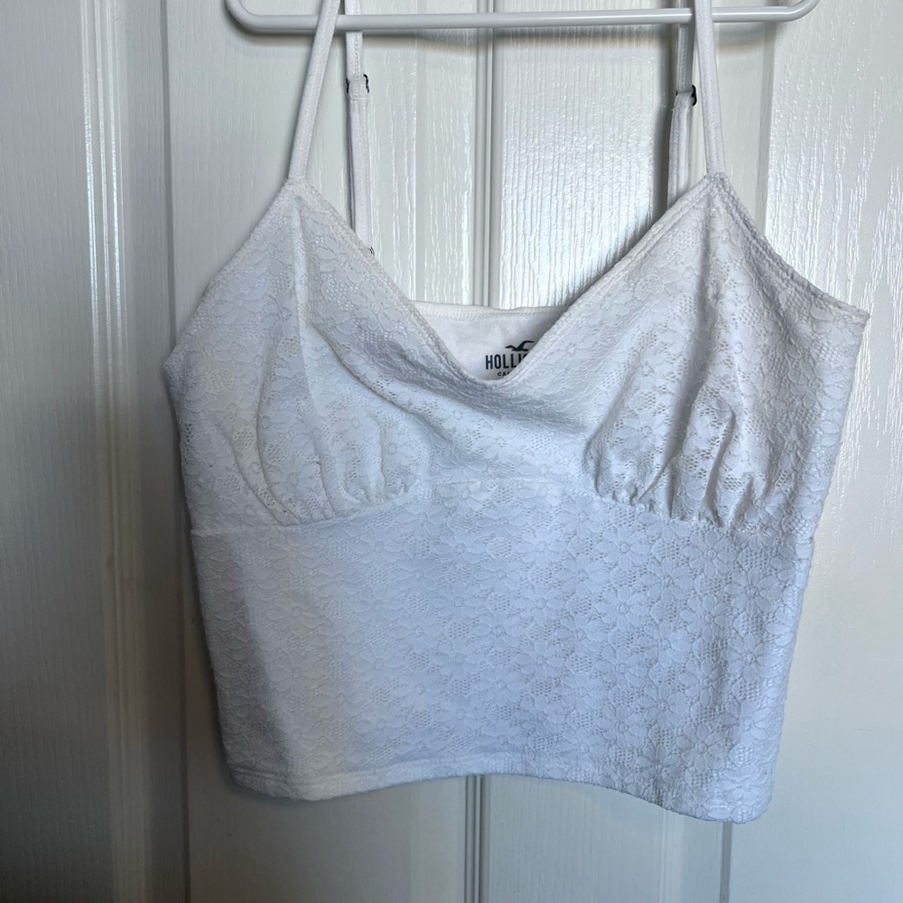 Hollister Cream Lace Tank Top